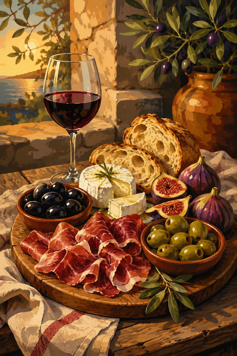 Apéro Méditerranéen — kit peinture par numéros Mozzou