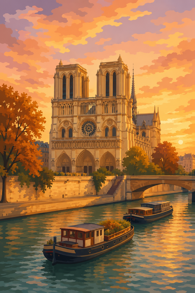 Notre-Dame de Paris — kit peinture par numéros Mozzou