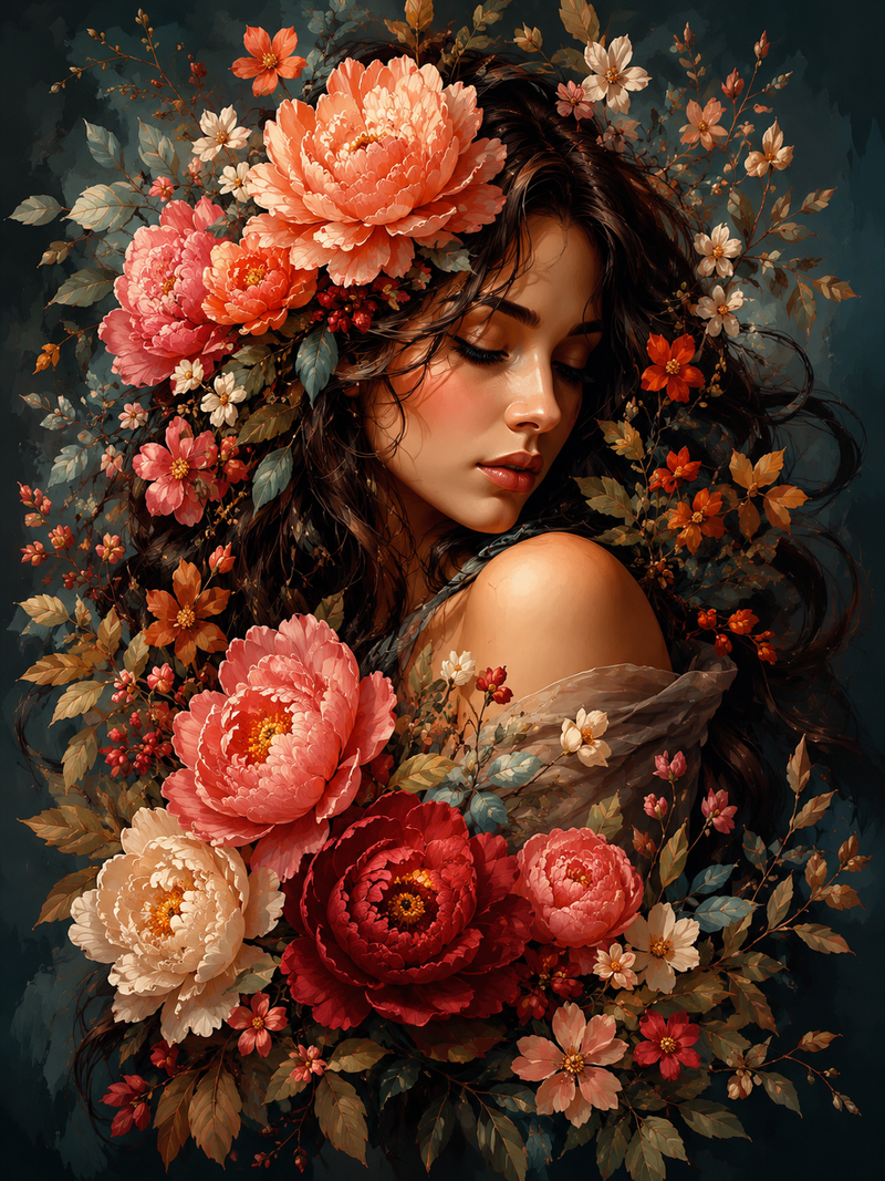 Pivoine Rêveuse — kit peinture par numéros Mozzou