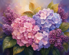 Hortensias Lilas