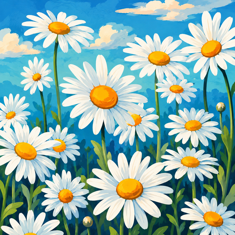 Marguerites Claires — kit peinture par numéros Mozzou