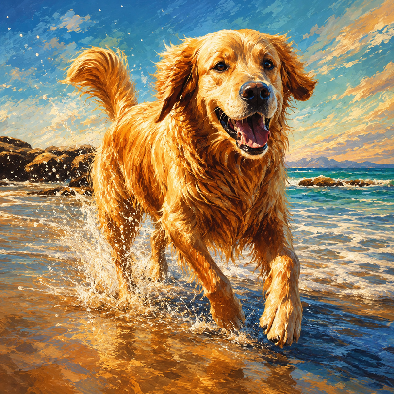 Golden Joyeux — kit peinture par numéros Mozzou
