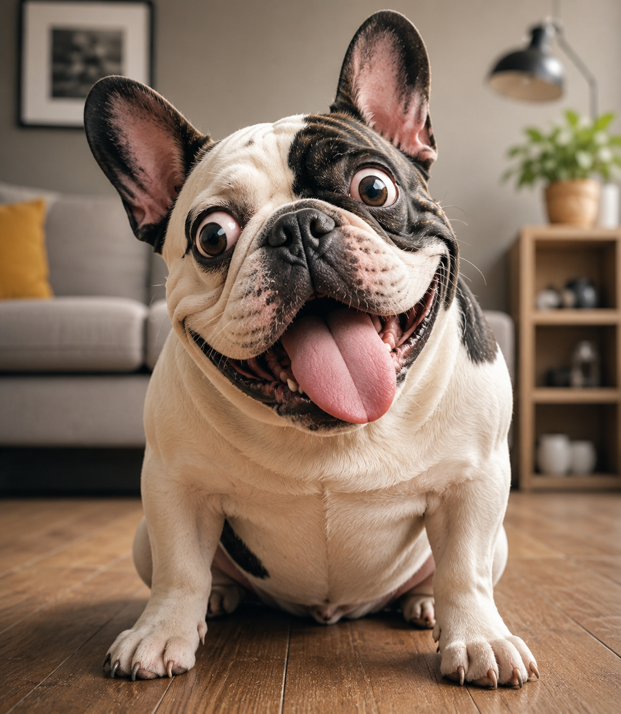 Bouledogue Souriant — kit peinture par numéros Mozzou