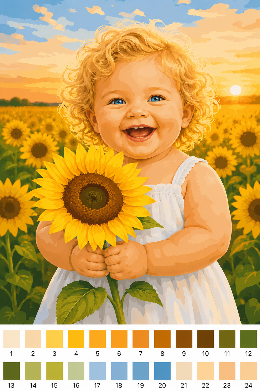 Bébé aux Tournesols