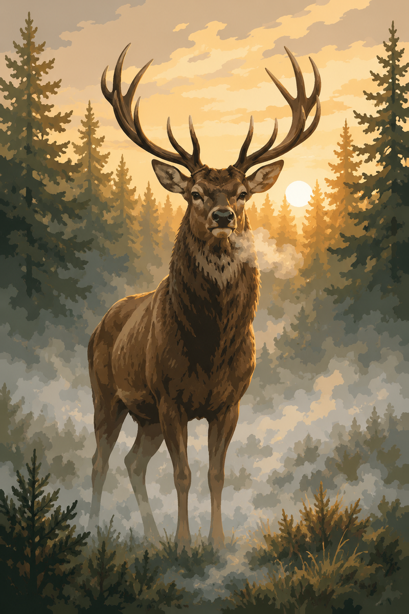 Cerf Majestueux — kit peinture par numéros Mozzou