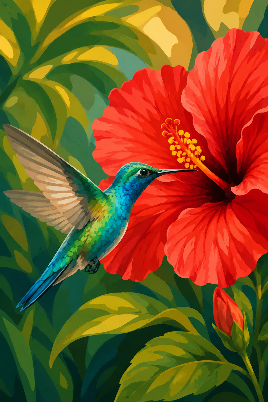 Colibri & Hibiscus