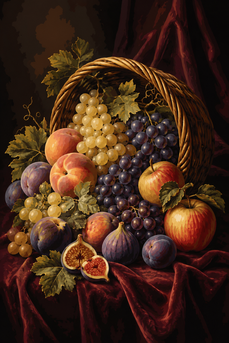 Corbeille d'Abondance — kit peinture par numéros Mozzou
