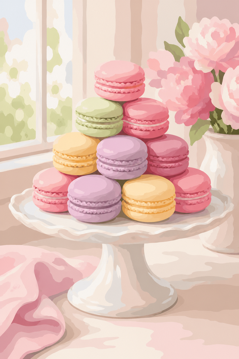 Macarons Pastel — kit peinture par numéros Mozzou