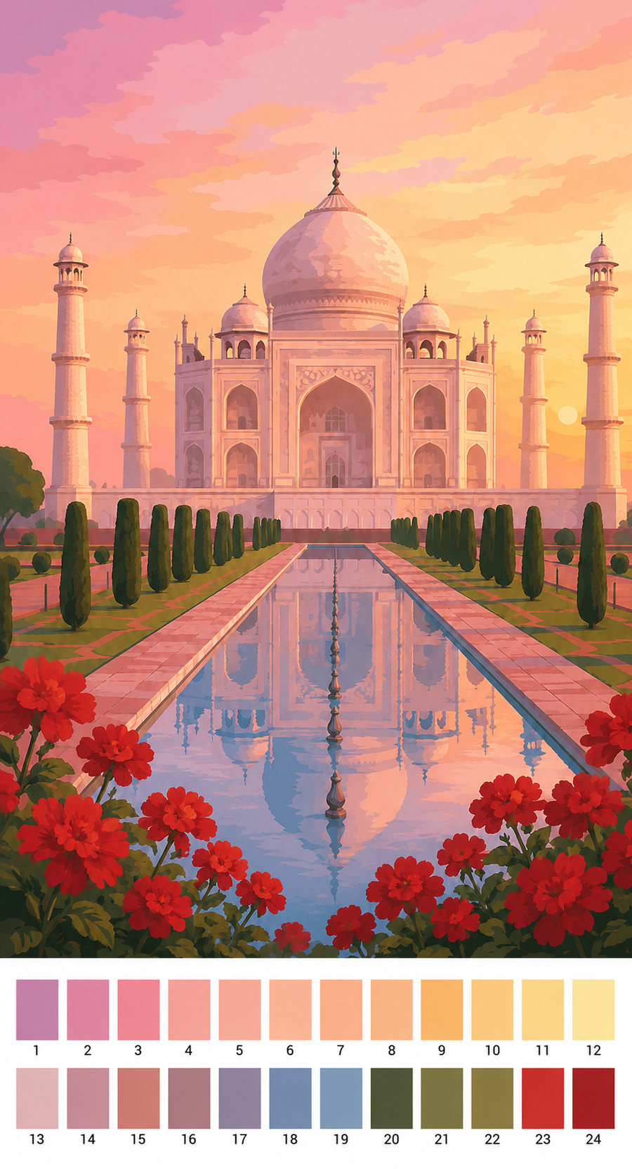 Taj Mahal au Lever