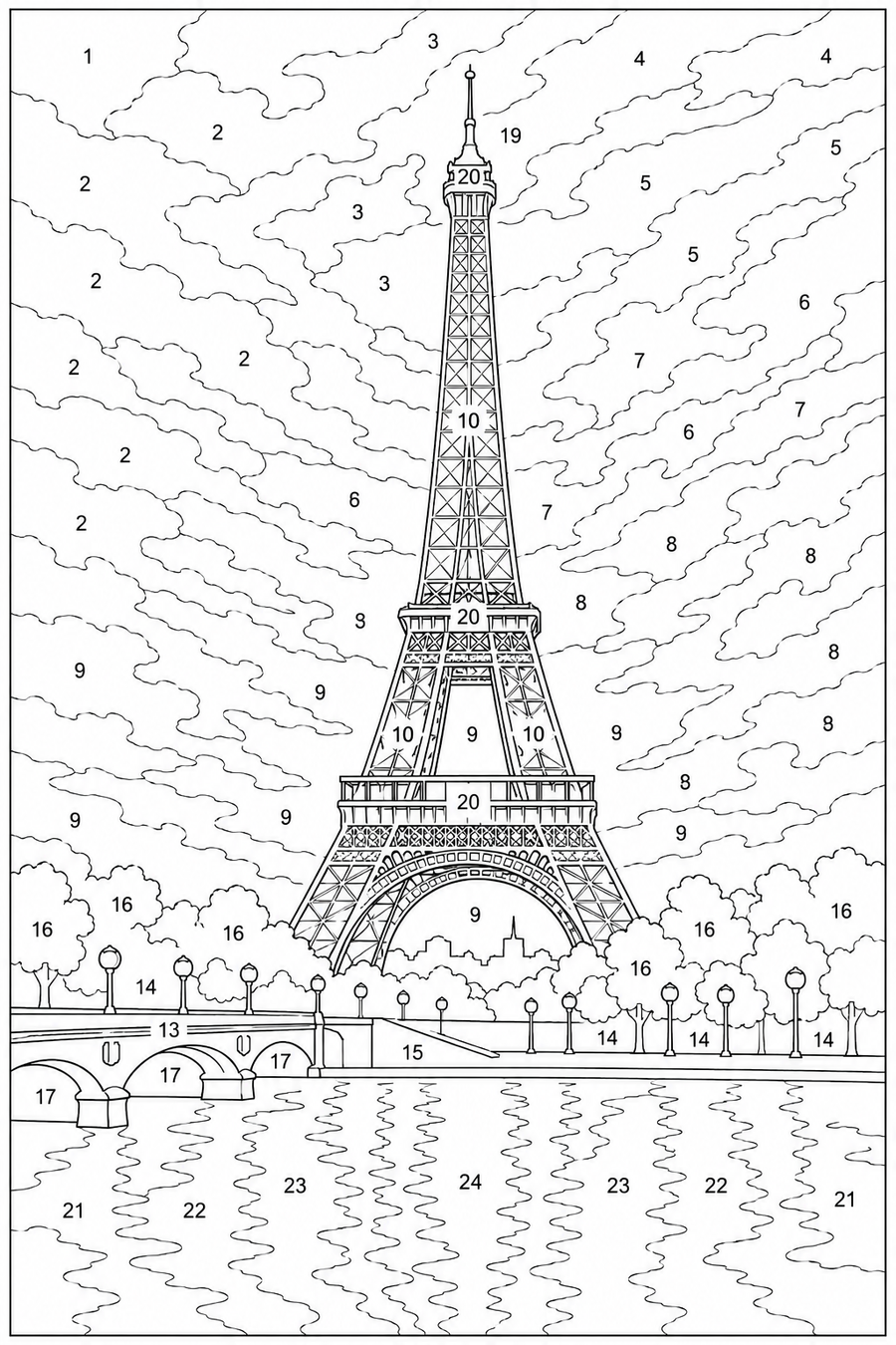 Tour Eiffel au Crépuscule